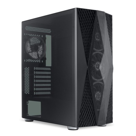 The GMNG OGC-G200 case is black without BP E-Atx 2x120mm 2xusb2.0 1xusb3.0 Audio Bott PSU-2