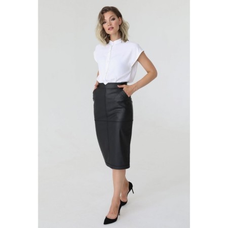 MIDI skirt with a stitch at the seams, size 44-1