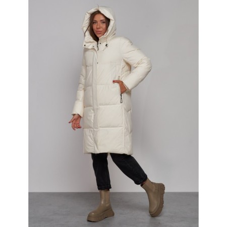 Coat insulated winter female, size 46, color light-beige-5