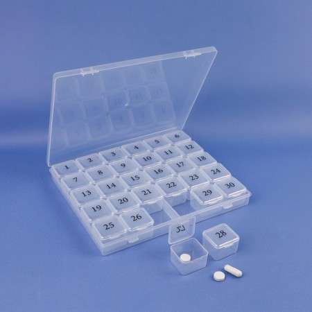 Airman - an organizer for a month, 21.3 × 17.5 × 2.7 cm, 30 sections, color transparent color-1