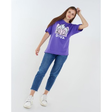 Diva T -shirt Oversize villain, purple color-1