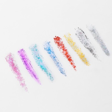 Set 2 objects: brooch, glitter "crown", color, glitter - color mix-4