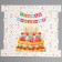 Gift folding box, packaging, "Happy Birthday", 31.2 x 25.6 x 16.1 cm
