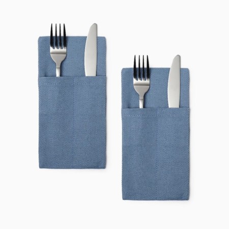 Converts set for devices Home Collection Blue-2 pcs, 22x10cm, 56%linen, 44%HL