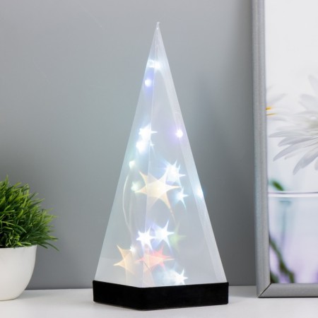 Star Pyramid nightlight Led RGB from 3AAA USB 9x9x26.5cm