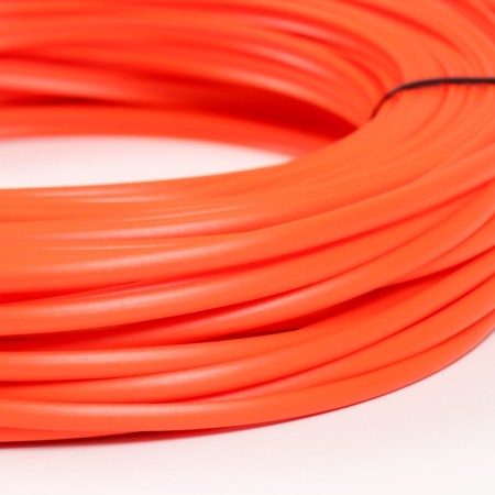 Smooth artificial rattan 7 mm 100 m half a pipe (orange)-2