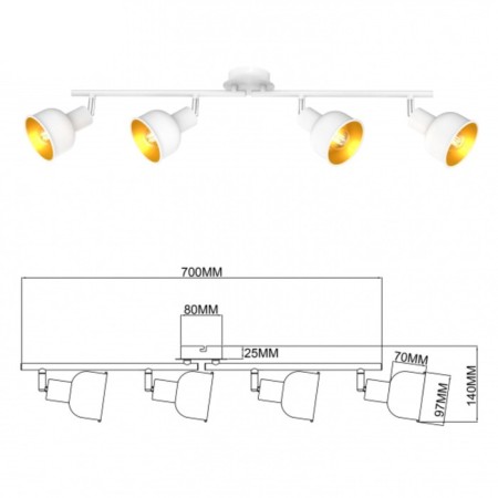 Esmeree lamp 7056-704 4he14 40W-4