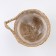 Kashpo wicker "Tanzania" with a pen, 21.5x21.5x18.8 cm, natural, white