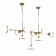 Suspension lamp ST LUCE. SL1157.303.09. Arbe. 9x40 watts, E14, 164x67x78 cm, bronze color