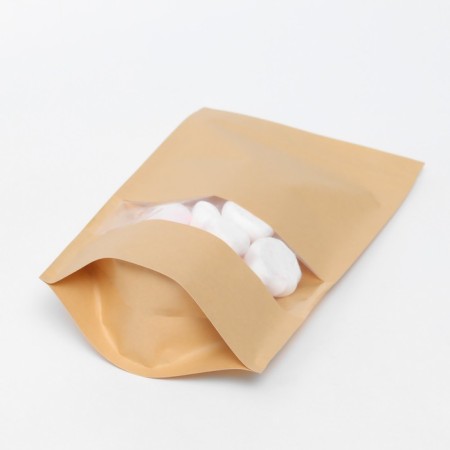 Zip-Lock package Craft with a rectangular window 18 x 30 cm-3