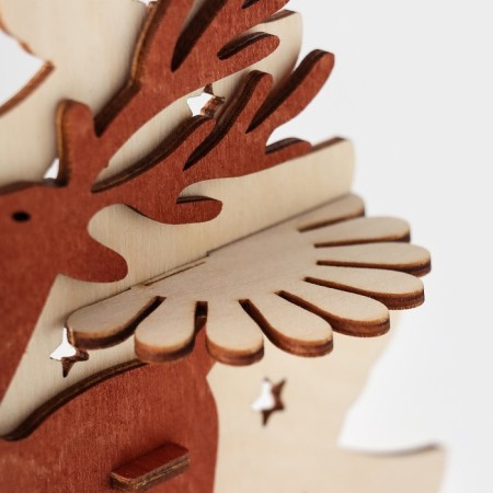 Napotnik wooden shade "New Year's deer", 16 × 11 × 20 cm-2