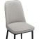 Metal frame stool Flor metal/eco -leather, black/gray 43x50x83 cm