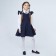 School sundress for girls, blue color, height 128