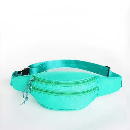 Lightning waist bag, 2 pockets, turquoise color-1