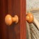 Plastic handle, d = 70, color light wood