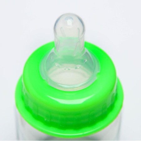 A bottle for feeding "Our Miracle", a classic throat, 60 ml., 0 months, color green-3