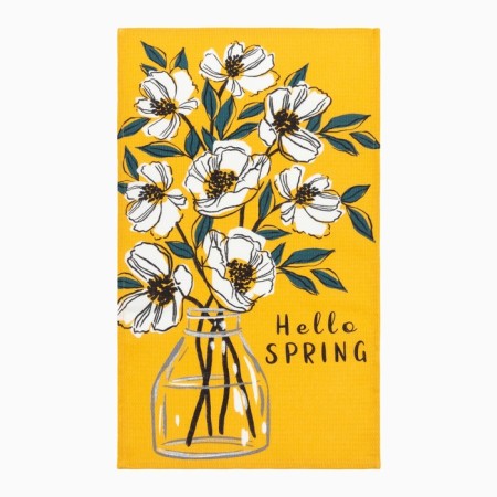 A set of kitchen towels "Dolyana" Hello Spring 35x60 cm -2 pcs., 100% cotton, waffle 160 g/m2-2