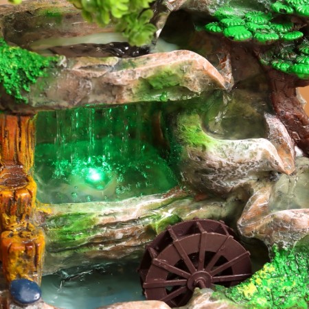 Fountain "Stone Wall under the tree" 30x17 cm (with backlight, without ball)-1