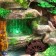 Fountain "Stone Wall under the tree" 30x17 cm (with backlight, without ball)