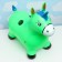 Toy - Children's jump "Musical unicorn" rubber inflatable, 50x30cm, green