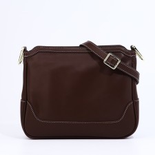 Cross-Bodi Bag on a zipper, brown color