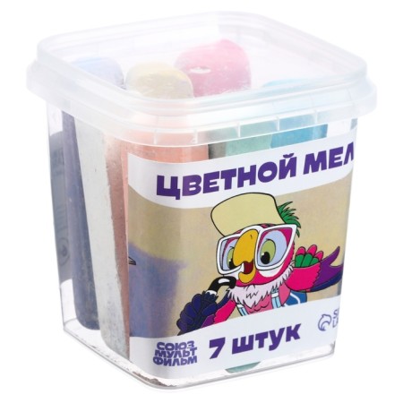 Set of colored crayons Parrots Kesha, 7 colors-3