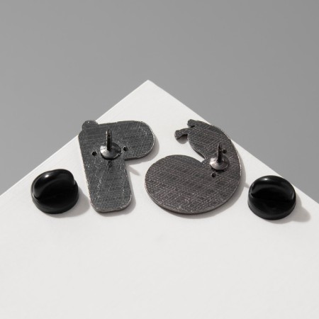 Set of icons (2pcs) "ZOO" Snail and Capibar, non -ferrous in ferrous metal-3
