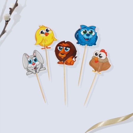Set for decorating Easter cake "Beasts", 18.5 x 16 x 1 cm.-3