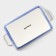 Porcelain baking form rectangular shares "Cosmos", 700 ml, 23.5 × 13.5 × 4.5 cm, blue color
