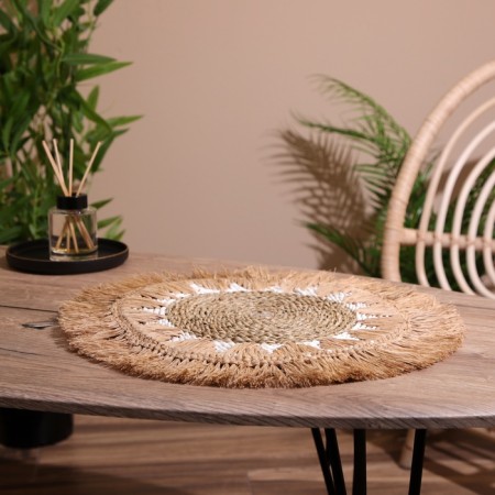 Wicker rug round 40 cm-4