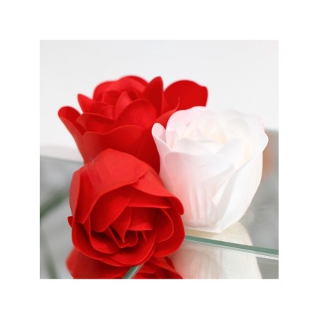 Soap roses, red and white, set of 9 pcs.-6