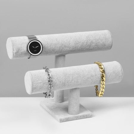 Catch for watches, bracelets, two -level, phlock, 25.5 × 13 × 19 cm, d = 5 cm, color gray color-2