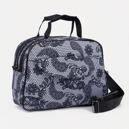 Road bag with lightning, external pocket, long belt, gray color