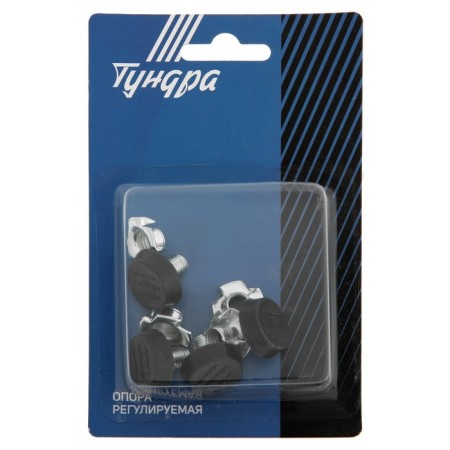 Support adjustable tundra, d = 23 mm. M8x10 mm, black color 4 pcs.-4