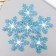 Foamir's blank "Snowflakes" 5.5 cm, set 6 pcs, blue with white