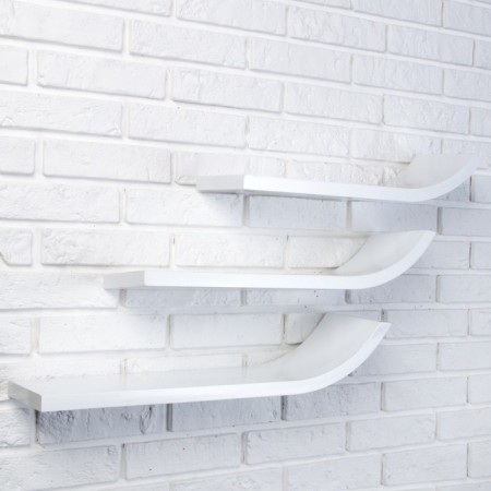 A set of wall shelves "Ski" white, 60*15cm, thickness 3cm-2