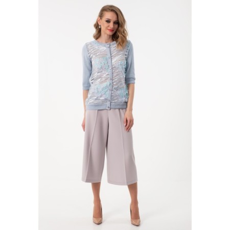 Cardigan female, size 42, blue color-2