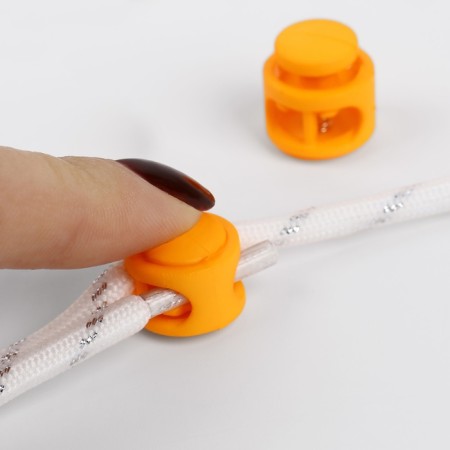 Set for laces, d = 5 mm, latch and tip, 2 pairs, orange color-3