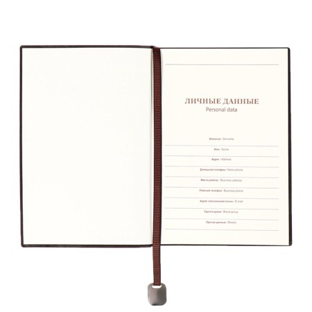 The diary is low, the A6+format, 116 sheets, cage, burgundy light, tonir. cut-5