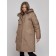 Coat insulated winter female, size 50, brown color