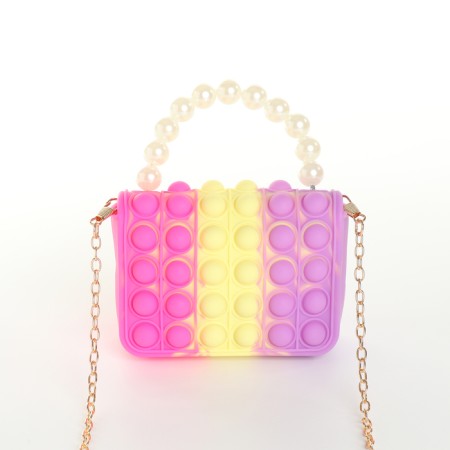 Baby bag on the castle, lilac/yellow/raspberry color-1
