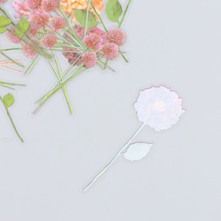 Set of stickers "Flowers. Fasty pink" 30 pcs 8.5x11 cm-2