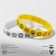 Silicone Bracelet "Smile", set 2 pcs., White-yellow color, 6.5 cm