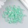 Glass beads 6/0 "cube. Translucent. Light green" 10 g