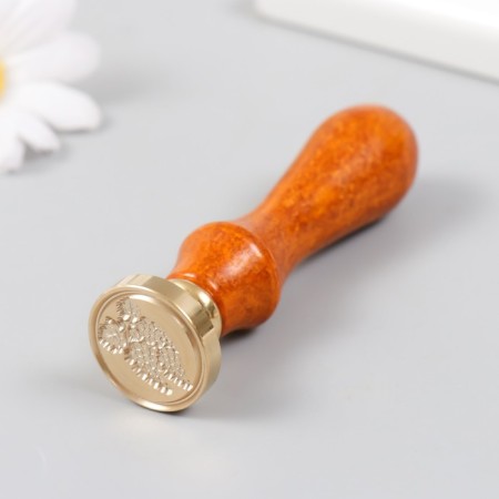 Printing for wax with a wooden handle "Grapes" 9x2.5x2.5 cm-4