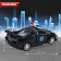 The “Police” robot, transforms, light and sound effects, works from batteries