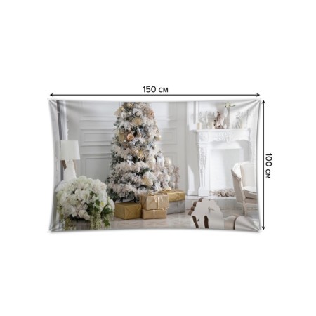 Decorative panel with photo printing "Atmosphere of Christmas", horizontal, size 100x150 cm-1