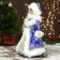 Snow Maiden "chic" in a blue fur coat and hat, 17x35 cm