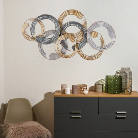 Wall metal decor "Rings" 89.5x4.4x49.5 cm