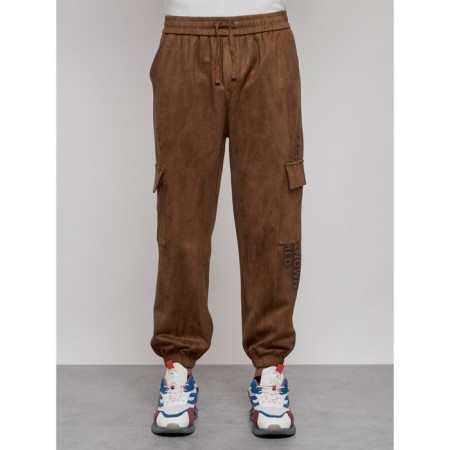 Joggers are sports male, size 50, brown color-7